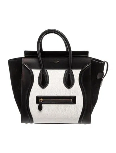 Pre-owned Celine Leather Luggage Mini In Multi