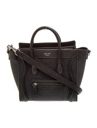 Pre-owned Celine Leather Luggage Nano In Brown