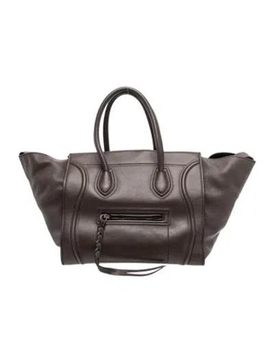 Pre-owned Celine Leather Luggage Phantom Large In Brown