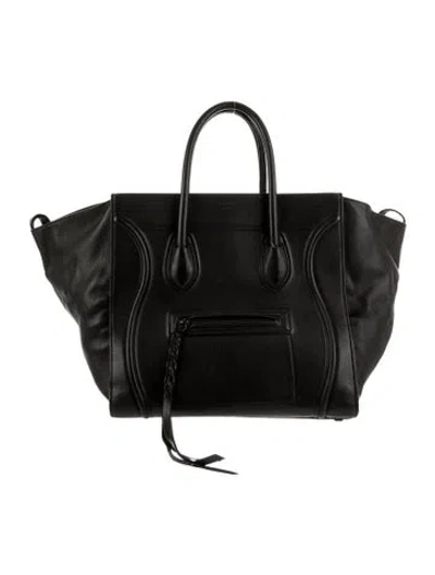 Pre-owned Celine Leather Luggage Phantom Medium In Black