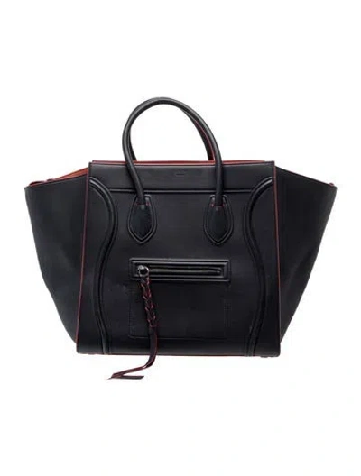 Pre-owned Celine Leather Luggage Phantom Medium In Blue