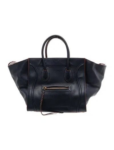 Pre-owned Celine Leather Luggage Phantom Medium In Blue