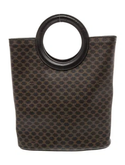 Pre-owned Celine Leather Macadam Dome In Black