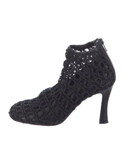 Pre-owned Celine Leather Mesh Accents Pumps In Black