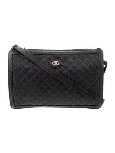 Pre-owned Celine Leather Messenger Bag In Black