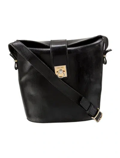 Pre-owned Celine Leather Messenger Bag In Black