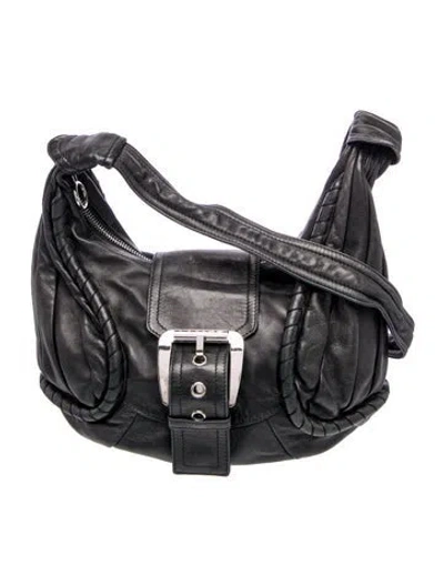 Pre-owned Celine Leather Messenger Bag In Black