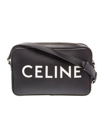 Pre-owned Celine Leather Messenger Bag In Black