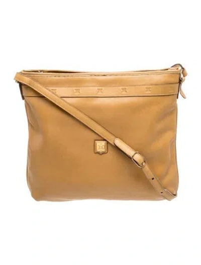 Pre-owned Celine Leather Messenger Bag In Neutral