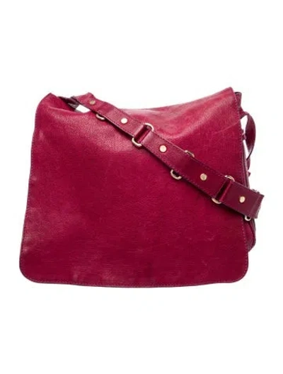 Pre-owned Celine Leather Messenger Bag In Pink