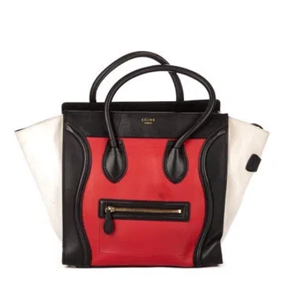 Pre-owned Celine Leather Mini Lugagge Null In Red