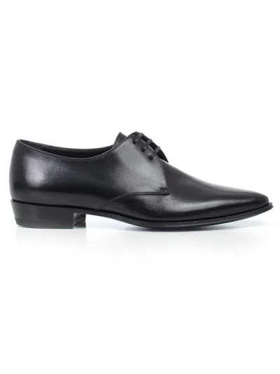 Celine Leather Moccasins In Black