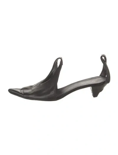 Pre-owned Celine Leather Mules In Black