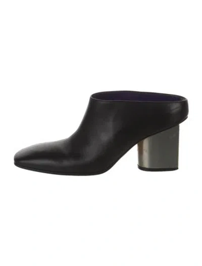 Pre-owned Celine Leather Mules In Black