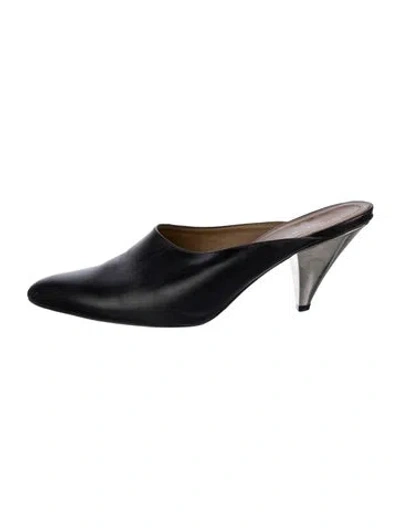 Pre-owned Celine Leather Mules In Black