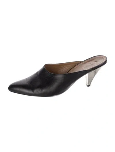 Pre-owned Celine Leather Mules In Black