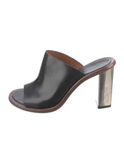 Pre-owned Celine Leather Mules In Black
