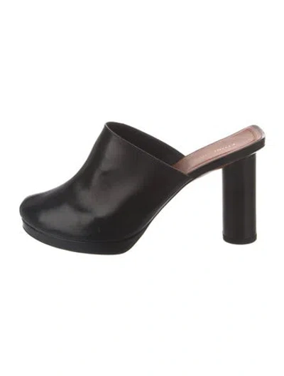 Pre-owned Celine Leather Mules In Black