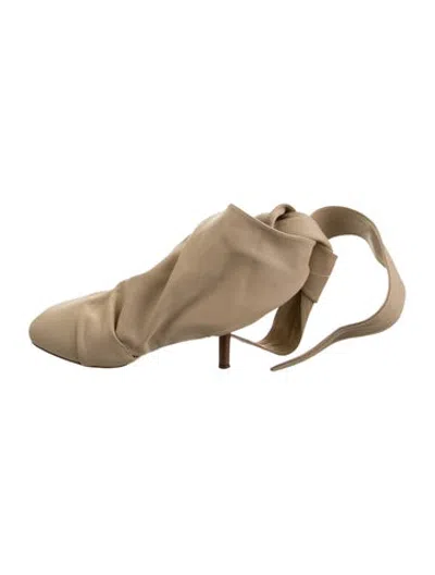 Pre-owned Celine Leather Mules In Gold/metallic