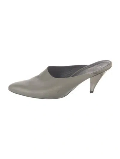 Pre-owned Celine Leather Mules In Green