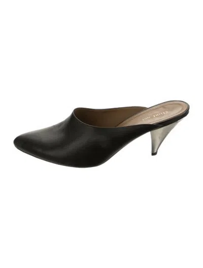 Pre-owned Celine Leather Mules In Green