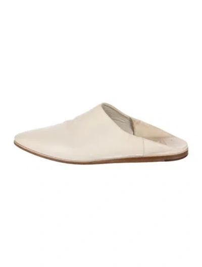 Pre-owned Celine Leather Mules In Neutral