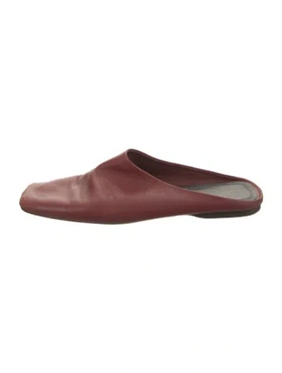 Pre-owned Celine Leather Mules In Red