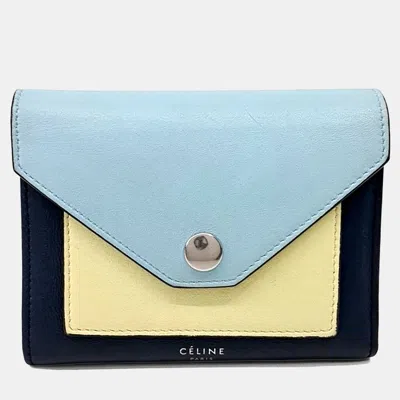 Pre-owned Celine Leather Multicolor Envelope Wallet