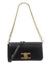 Celine Shiny Calfskin Multipochette Bag In Black