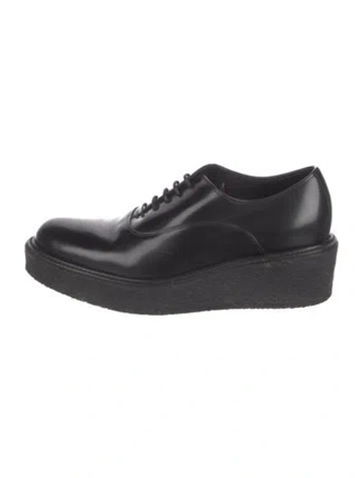Pre-owned Celine Leather Oxfords In Black