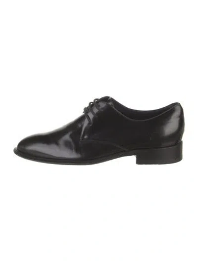 Pre-owned Celine Leather Oxfords In Black