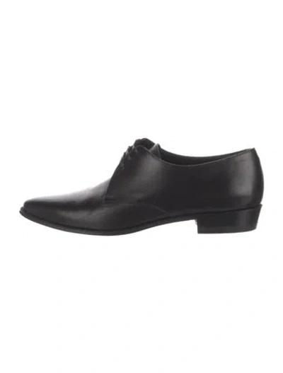 Pre-owned Celine Leather Oxfords In Black