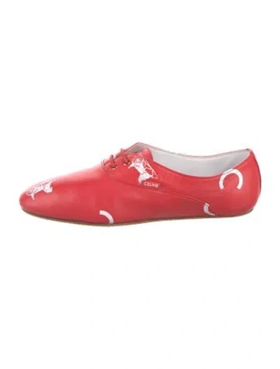 Pre-owned Celine Leather Oxfords W/ Tags In Pink