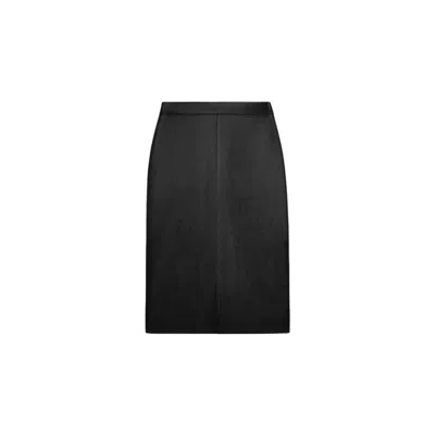 Celine Leather Pencil Skirt In Black