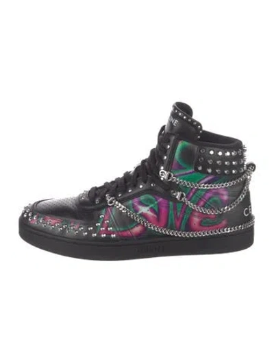 Pre-owned Celine Leather Printed Sneakers In Multi