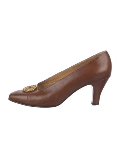 Pre-owned Celine Leather Pumps In Brown