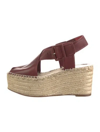 Pre-owned Celine Leather Pumps In Burgundy/neutrals