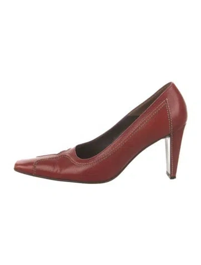 Pre-owned Celine Leather Pumps In Red