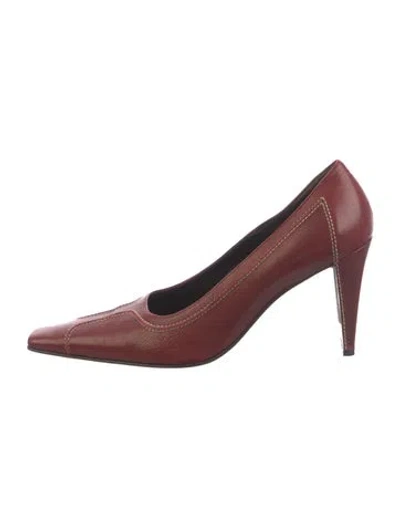 Pre-owned Celine Leather Pumps In Red