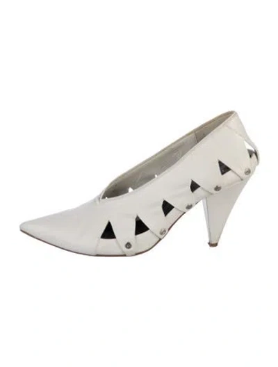 Pre-owned Celine Leather Pumps In White