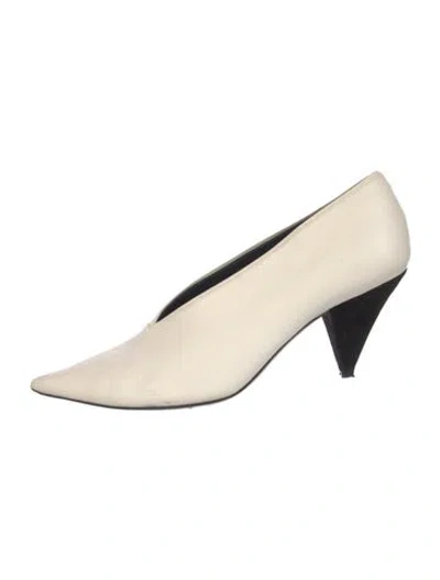 Pre-owned Celine Leather Pumps In White