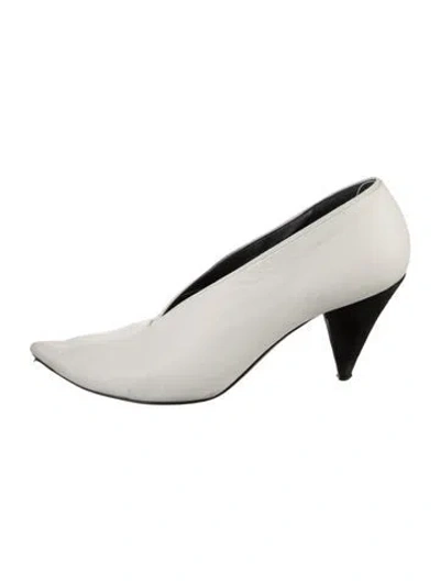 Pre-owned Celine Leather Pumps In White