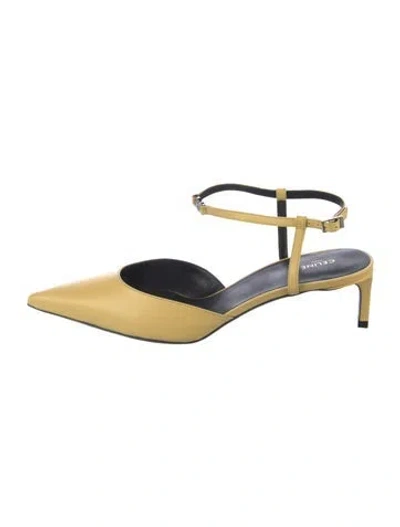 Pre-owned Celine Leather Pumps In Yellow
