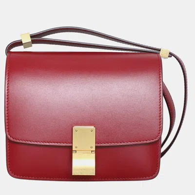 Pre-owned Celine Leather Red Mini Box Bag
