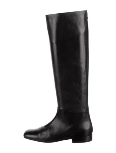 Pre-owned Celine Leather Riding Boots In Black