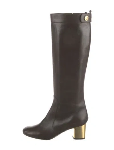 Pre-owned Celine Leather Riding Boots In Multi