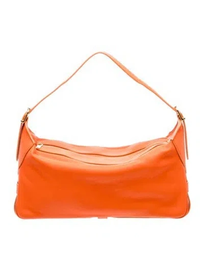 Pre-owned Celine Leather Romy Medium In Orange