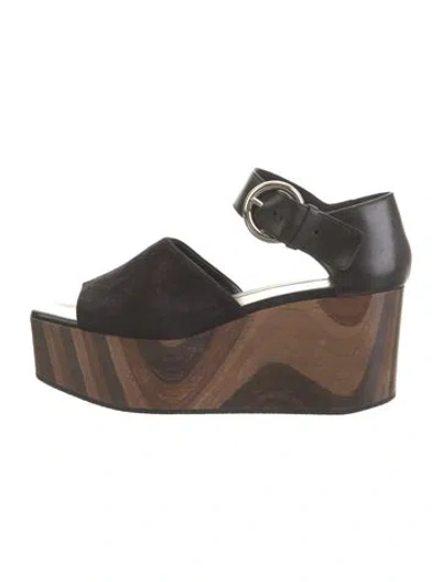 Pre-owned Celine Leather Sandals In Black