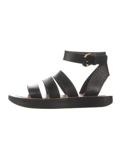 Pre-owned Celine Leather Sandals In Black