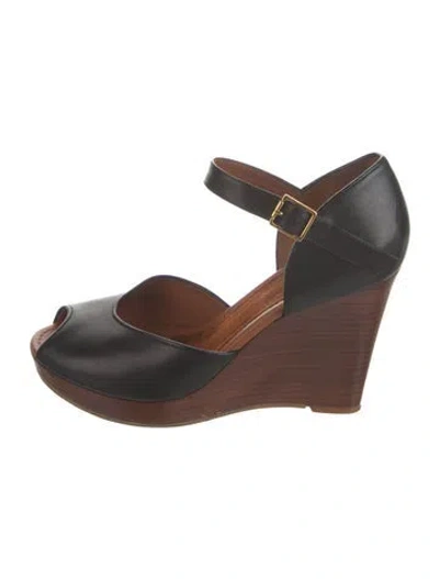 Pre-owned Celine Leather Sandals In Black